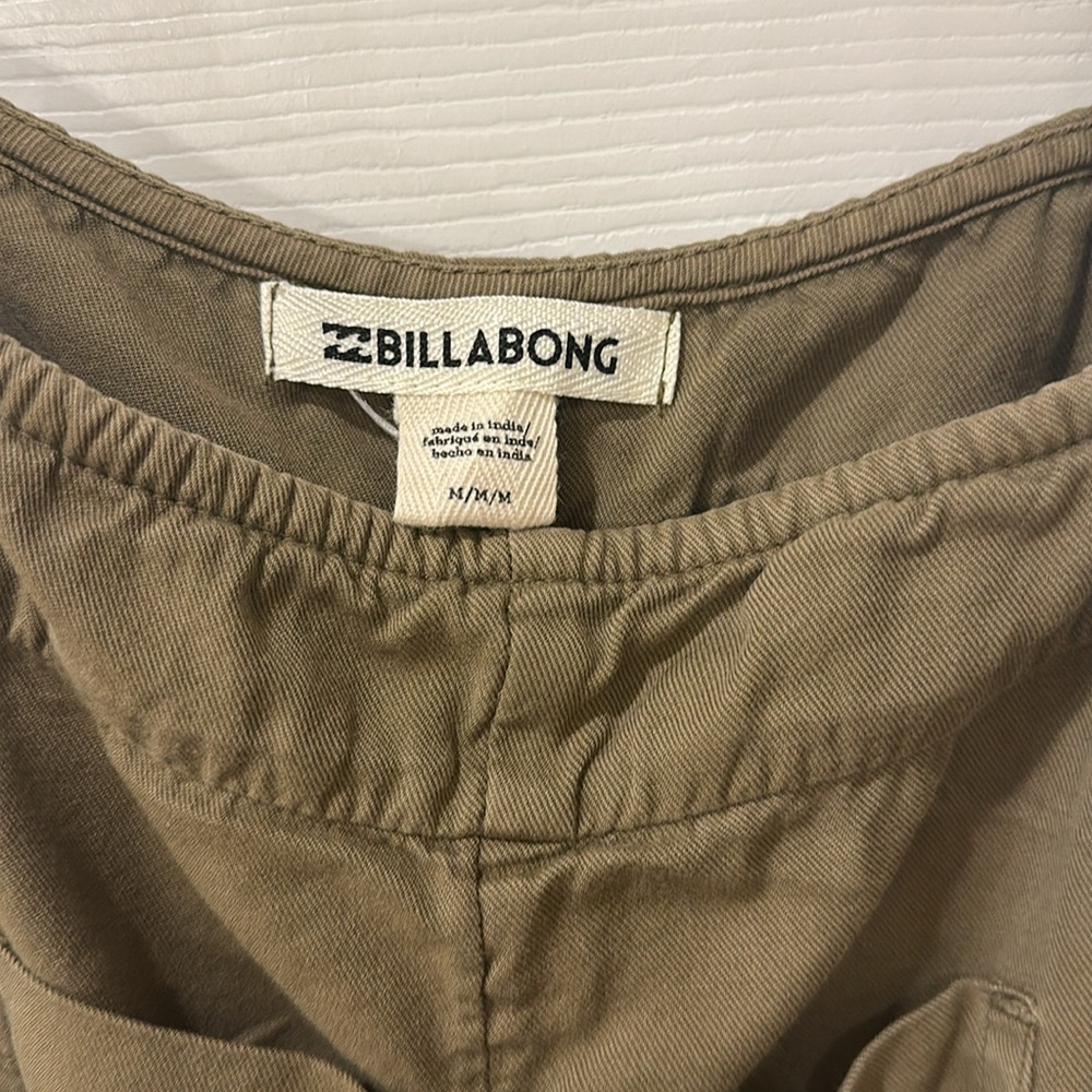 Billabong Olive Green Short Romper Jumpsuit - Picture 2 of 3